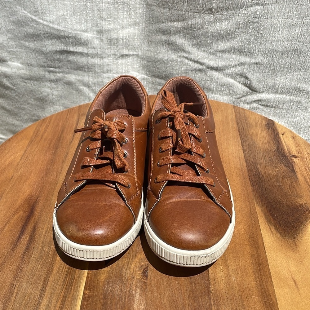 Deer Stags Kane Boys' Sneakers Dark Cream Tan Size 5 - Picture 3 of 9